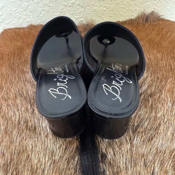 Brighton 7.5 Black Katia Embellished Sandals Neptune's Ring Collection Italy - Picture 4 of 7